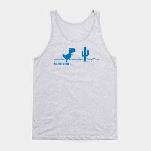 Blue Dinosaur > No internet Tank Top